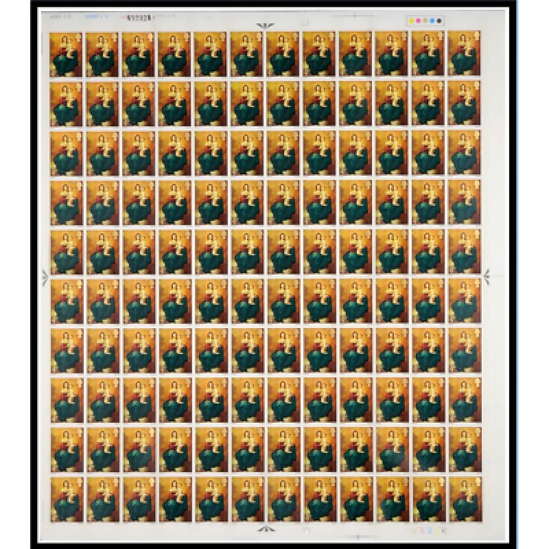 1967 Christmas 4d Complete Sheet Dot (cyl 3A2B2C2D2E) UNMOUNTED MINT MNH.