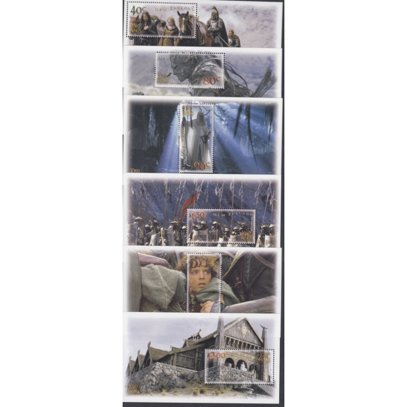 2002 New Zealand Lord of the rings two towers sheetlets UNMOUNTED MINT