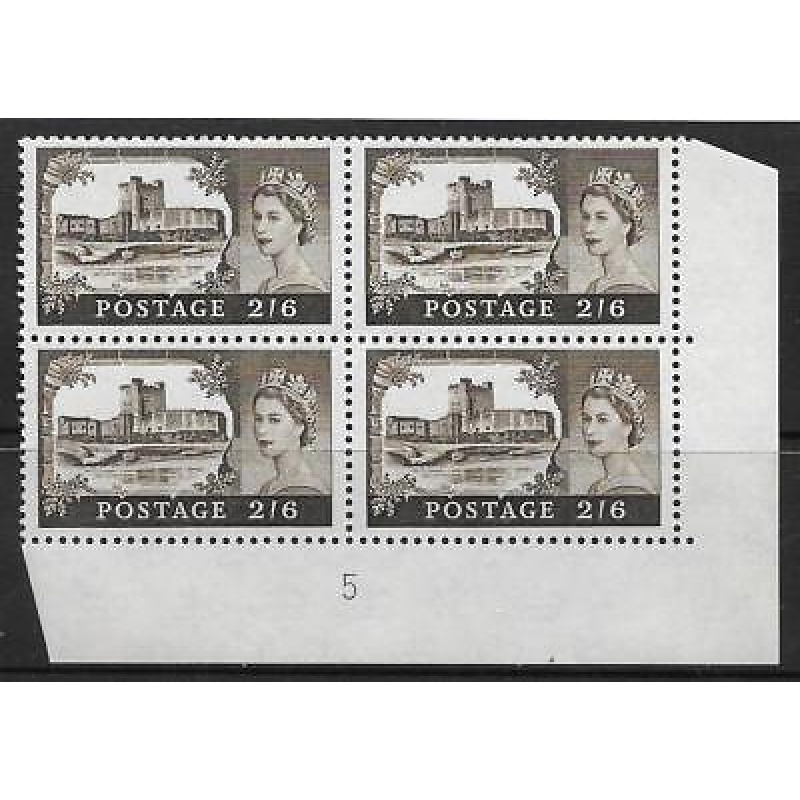 2 6 Bradbury Wilkinson Castles - Cylinder 5 UNMOUNTED MINT MNH