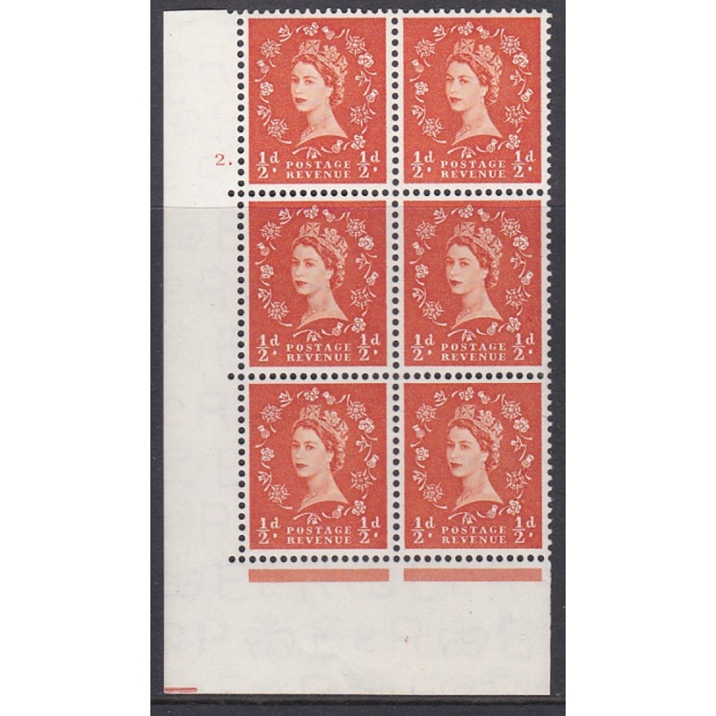 S3e wilding variety cyl block 2 dot major retouch 19 2 UNMOUNTED MINT  MNH