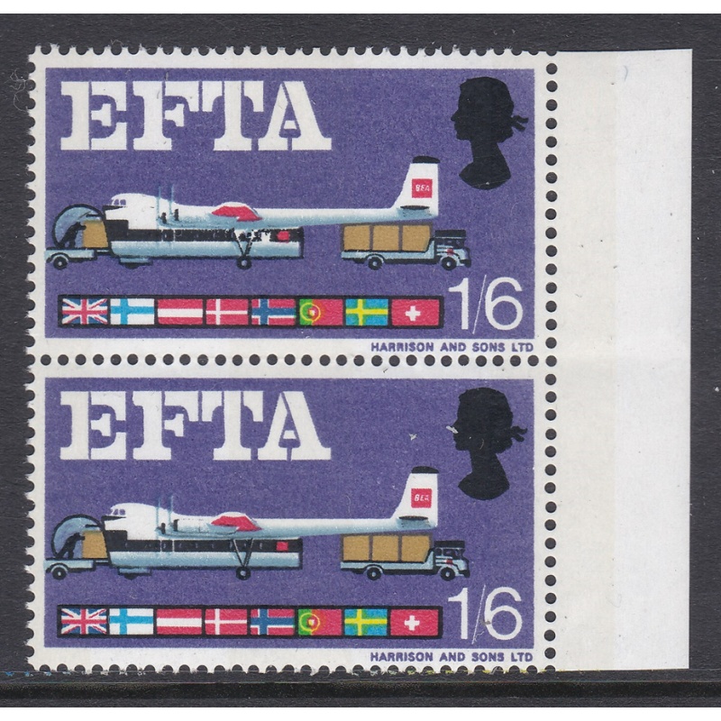 Sg 716i 1966 EFTA 1 6 (Ord) - Broken undercarriage - Pair - UNMOUNTED MINT