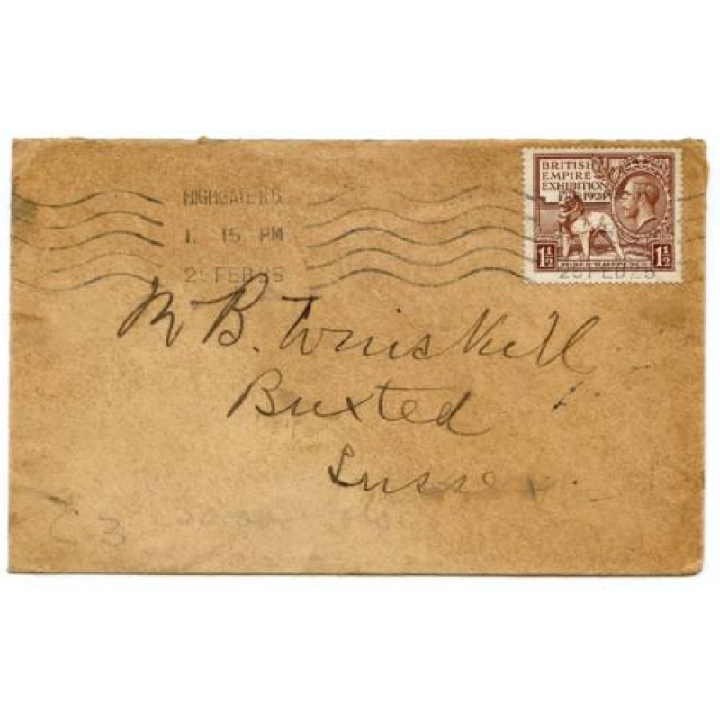 GB 1925 Cover to Sussex with 1 1 2d Brown SG431  Fine