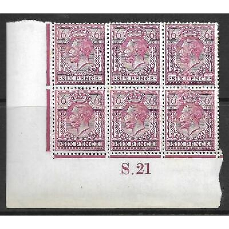 N26(6) 6d Purple Royal Cypher control S Dot 21 imperf UNMOUNTED MINT