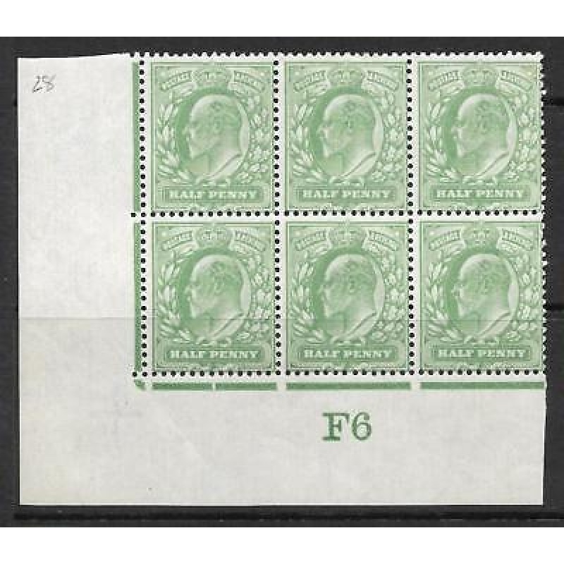 d Yellow-Green Control F6 (Co-Ex) perf type H1 plate 28 MOUNTED MINT