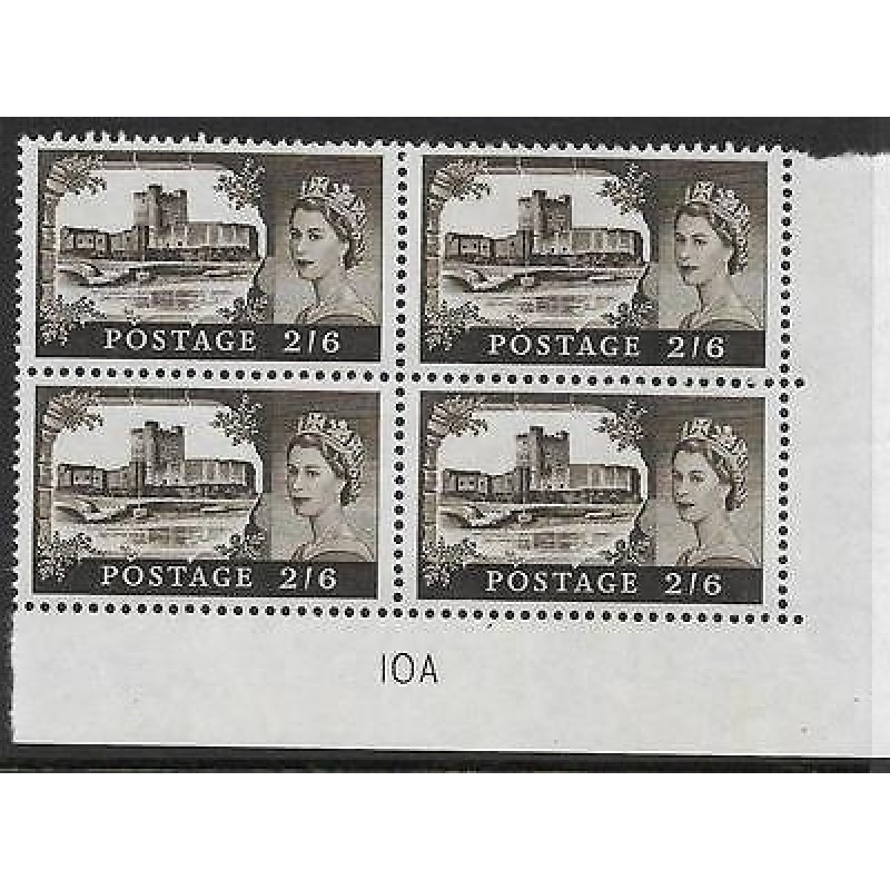 Sg759 No WMark Bradbury Wilkinson Castles 2 6 Cyl Block 10A UNMOUNTED MINT MNH