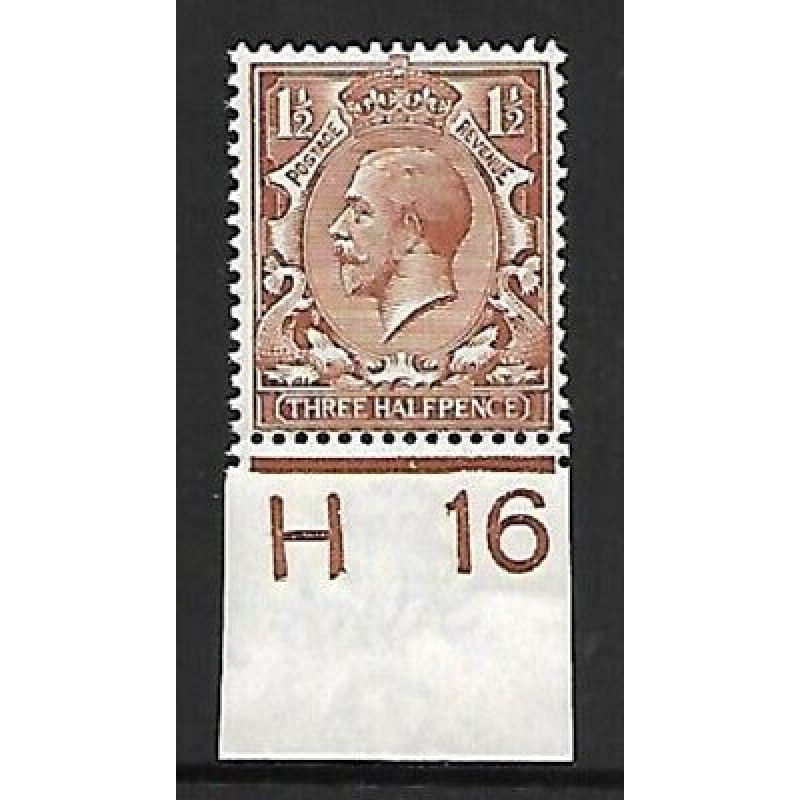 N18(10) 1d Yellow Brown Royal Cypher control H16 imperf single UNMOUNTED MINT