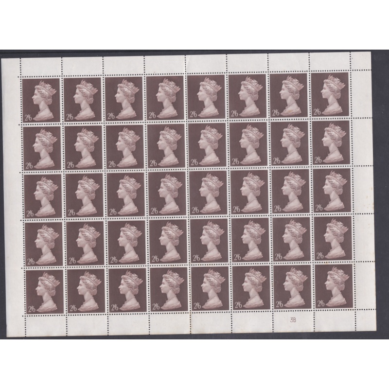 1969 machin hi-value sheet Cylinder 3B - UNMOUNTED MINT