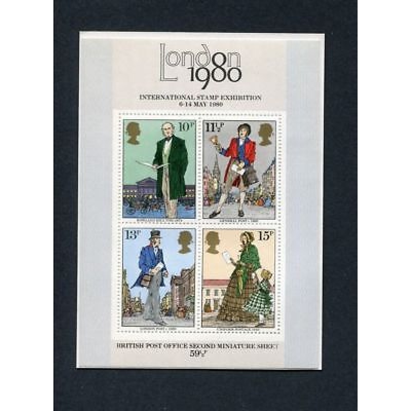 MS1099 London 1980 Stamp Exhibition miniature sheet in original packaging