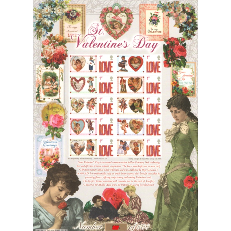 BC-363 2012 History of Britain 82 St Valentines No. 189 sheet U M