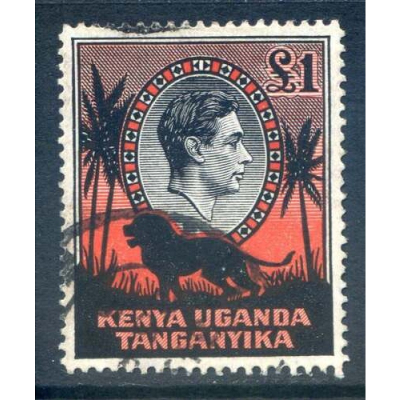 Kenya Uganda  Tanganyika 1 Black  Red SG150ab Fine Used