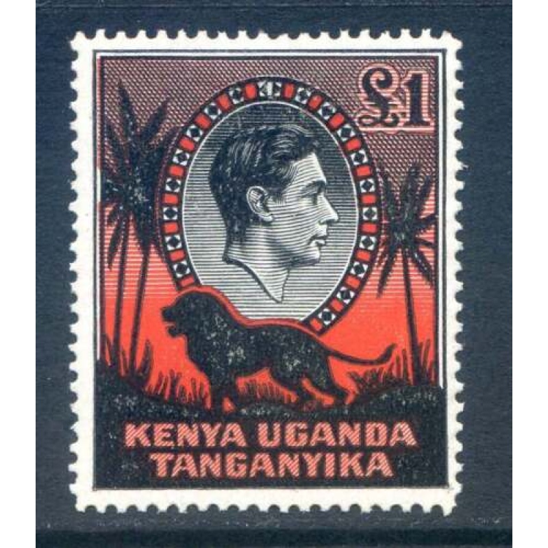 Kenya Uganda  Tanganyika 1 Black  Red SG150a Mounted Mint