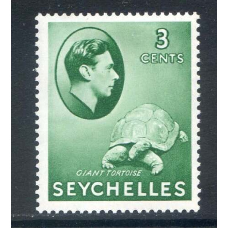 Seychelles 3c Green SG136 Mounted Mint