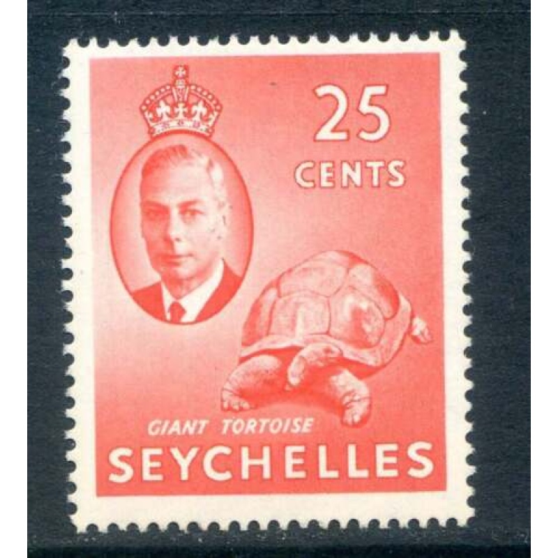 Seychelles 25c Vermillion SG164 Mounted Mint