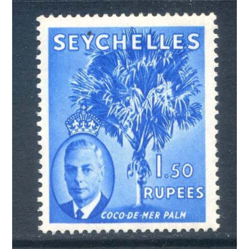 Seychelles 1r 50 Blue SG169 Mounted Mint