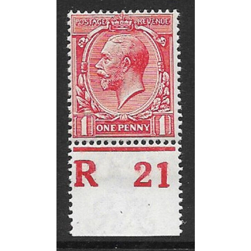 N16(11) 1d Carmine Red Royal Cypher Control R21 perf single UNMOUNTED MINT