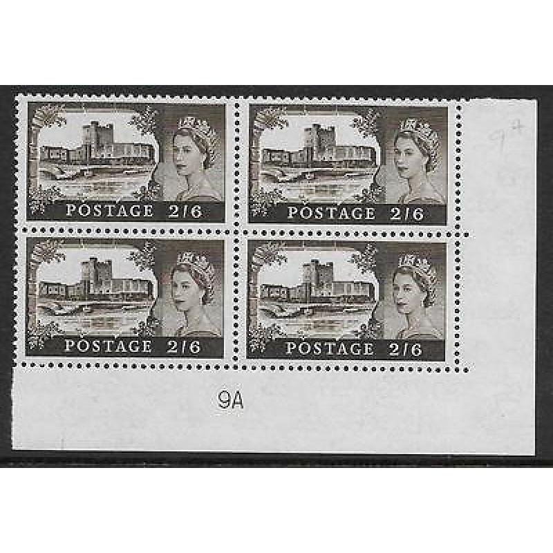 2 6 Bradbury Wilkinson Castles - Cylinder 9A UNMOUNTED MINT MNH