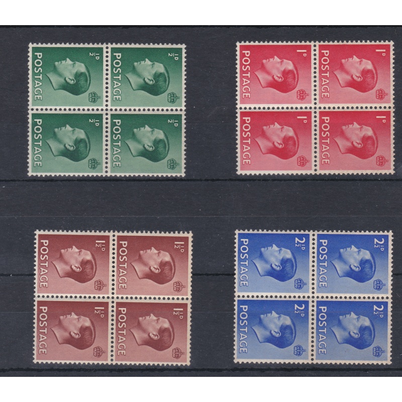 Ed VIII Sg457-460 d to 2d Blocks of 4 UNMOUNTED MINT MNH