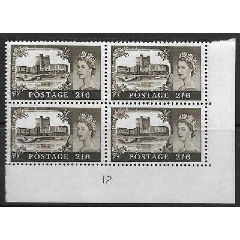 Sg759 No WMark Bradbury Wilkinson Castles 2 6 Cyl Block 12 UNMOUNTED MINT MNH