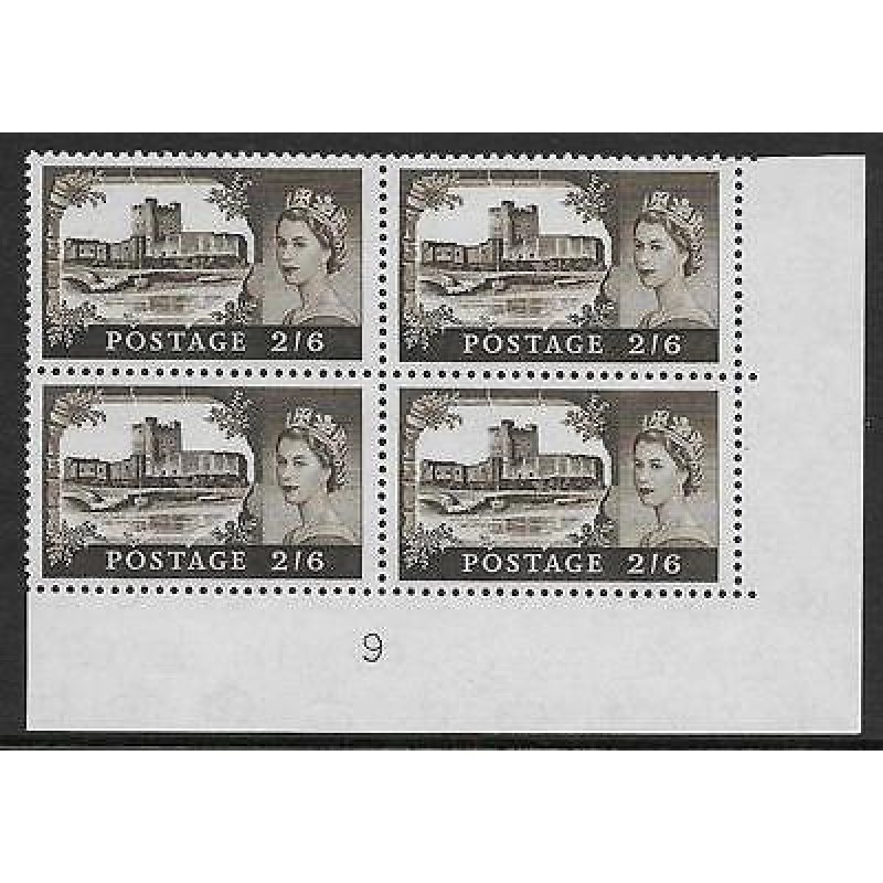 2 6 Bradbury Wilkinson Castles - Cylinder 9 UNMOUNTED MINT MNH