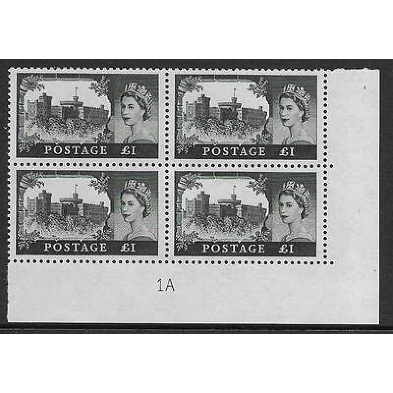 Sg598a Bradbury Wilkinson Castles 1 Cyl Block 1A UNMOUNTED MINT MNH