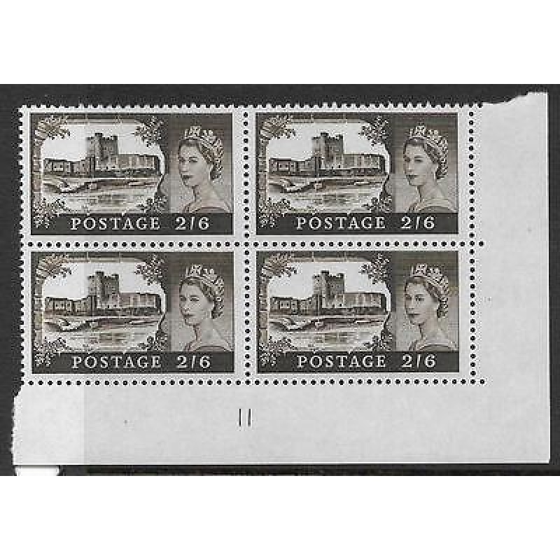 Sg759 No WMark Bradbury Wilkinson Castles 2 6 Cyl Block 11 UNMOUNTED MINT MNH