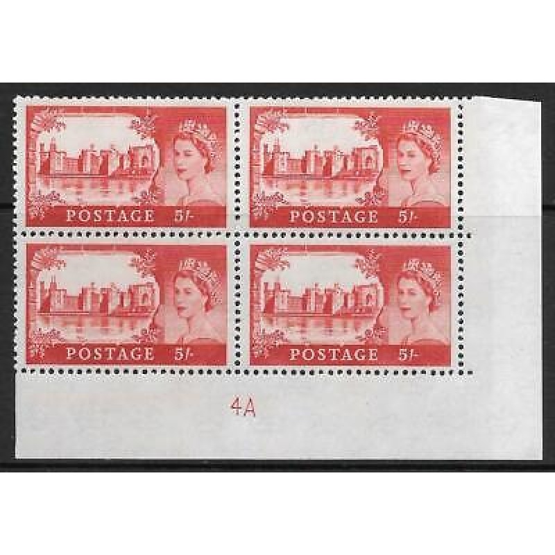 5 - WMark Bradbury Wilkinson Castles Cyl Block 4A UNMOUNTED MINT MNH