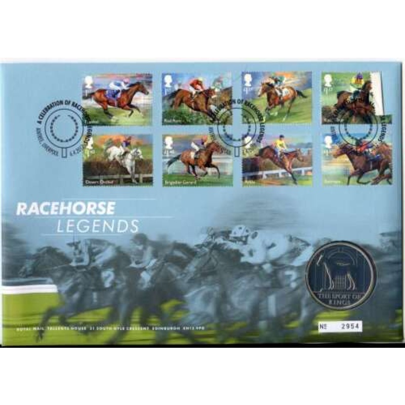 2017 Great Britain - Racehorse Legends Royal Mint Medallic PNC Coin Cover