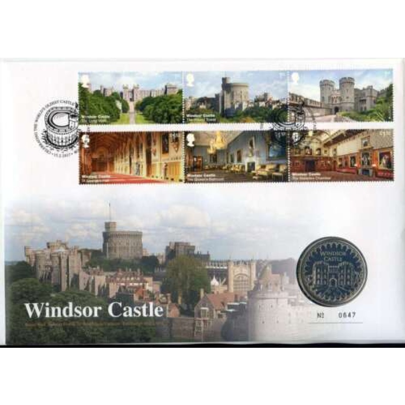 ROYAL MINT 2017 Windsor Castle Medal FIRST DAY COVER