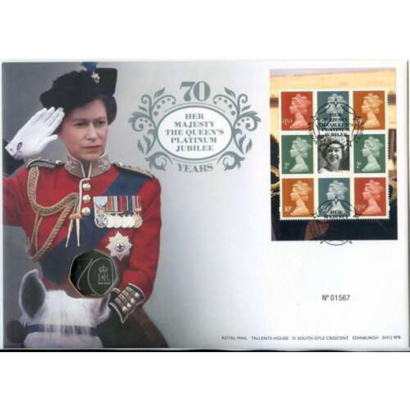 2022 ELIZABETH II PLATINUM JUBILEE 50p FIRST DAY COVER