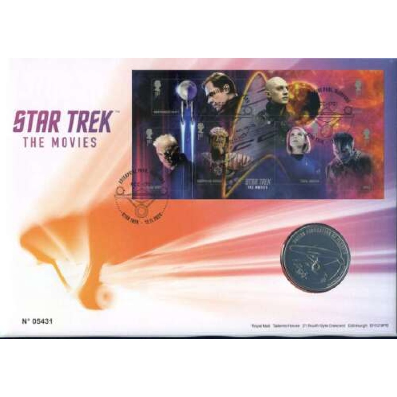 2020 FDC Star Trek The Movies MEDAL COVER