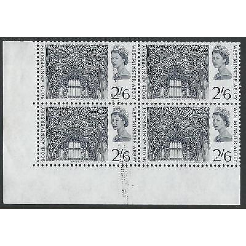 1966 Westminster Abbey 2 6 - Excellent Print Flaw - MNH