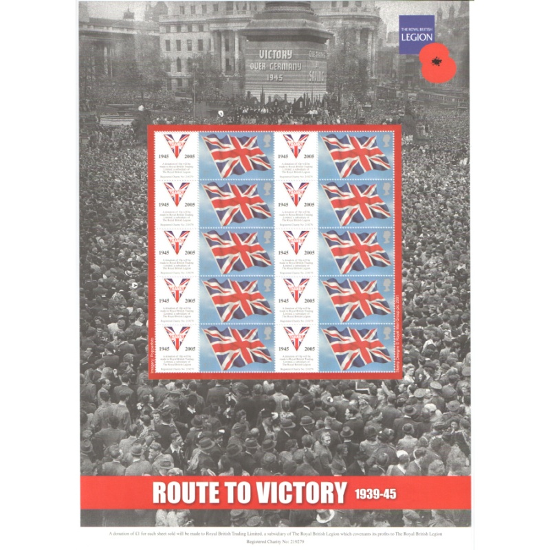 2005 BC-55 Route to Victory 1939-45 Smiler sheet UNMOUNTED MINT