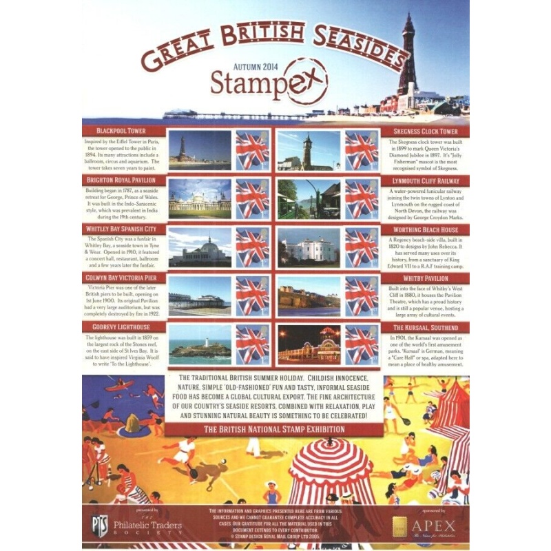 BC-442 GB 2014 Stampex Autumn Smiler sheet UNMOUNTED MINT