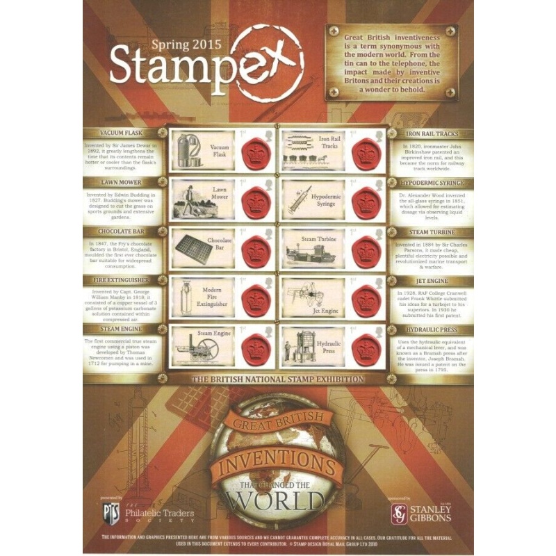 BC-450 GB 2015 Stampex Spring Smiler sheet UNMOUNTED MINT