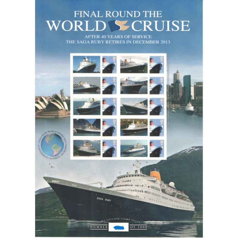 GB 2012 BC-396  World Cruise smiler sheet no. 348 UNMOUNTED MINT MNH