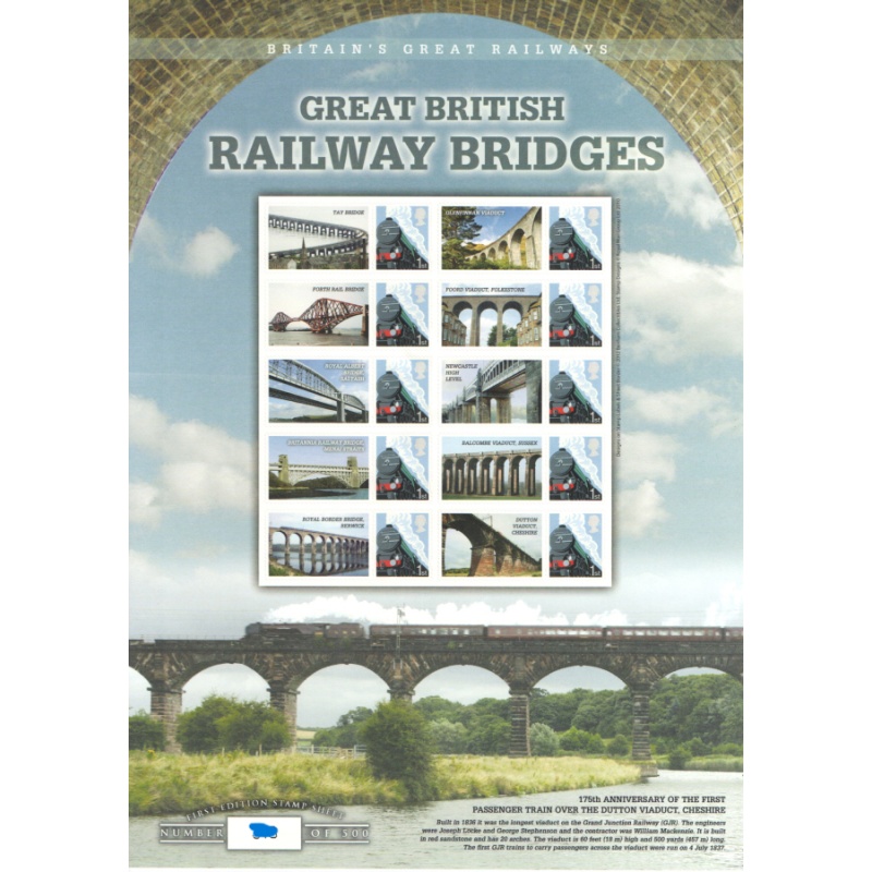 GB 2012 BC-379  British railway bridges smiler sheet no. 355 UNMOUNTED MINT MNH