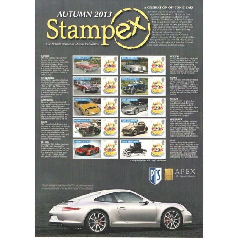 BC-415 stampex Autumn 2013 smiler sheet unmounted mint complete