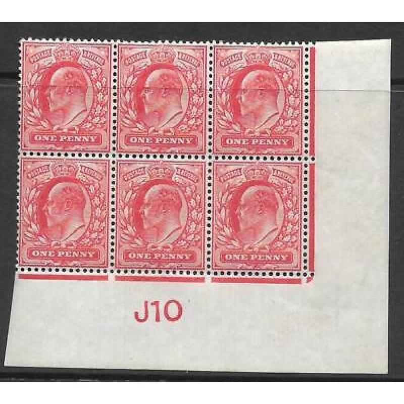 1d Scarlet Control J10 imperf perf type H1 plate 54 UNMOUNTED MINT