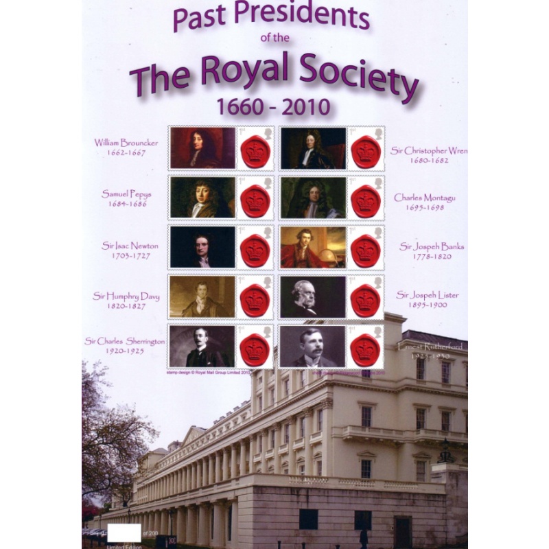 BC-303 2010 Past Presidents of the royal society No. 44 sheet UNMOUNTED MINT