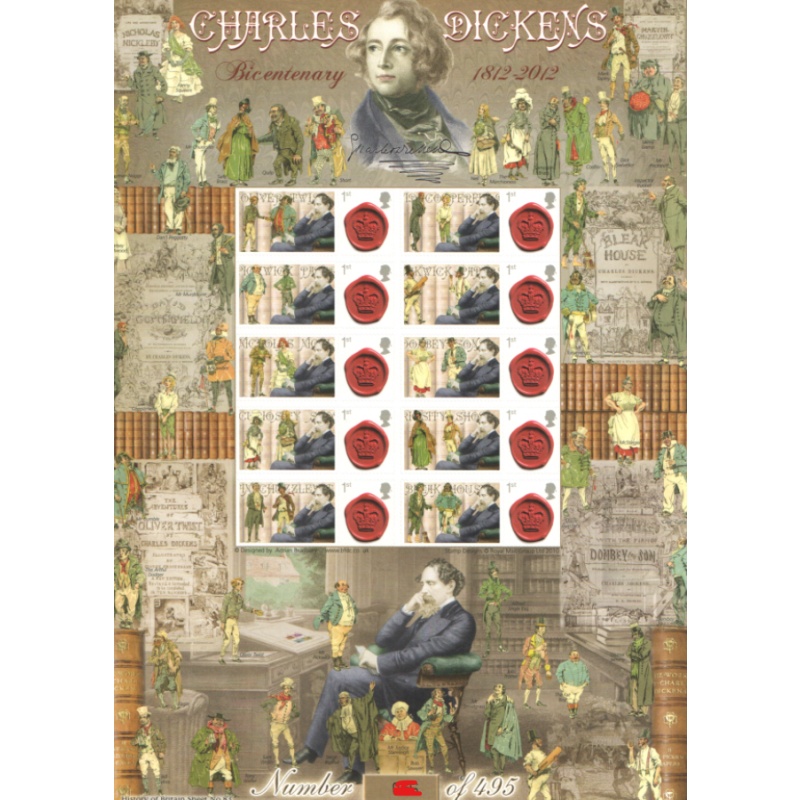 BC-365 2012 History of Britain 83 Charles dickens No. 24 sheet U M