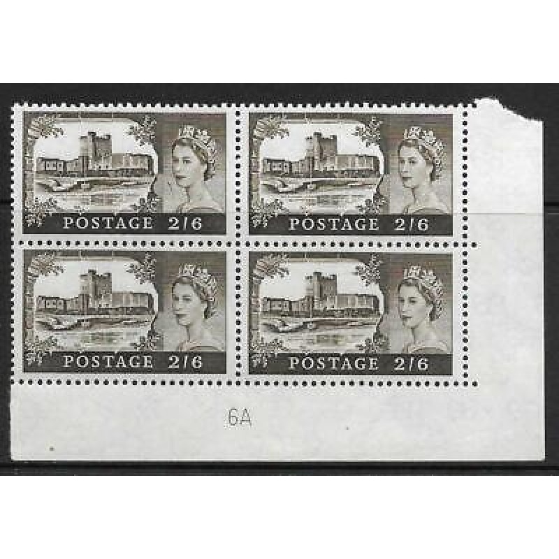 2 6 Bradbury Wilkinson Castles - Cylinder 6A UNMOUNTED MINT MNH