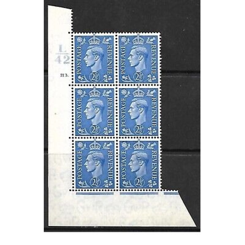 2d Light Blue Cylinder Control L42 113 Dot perf 5(E I) UNMOUNTED MINT MNH