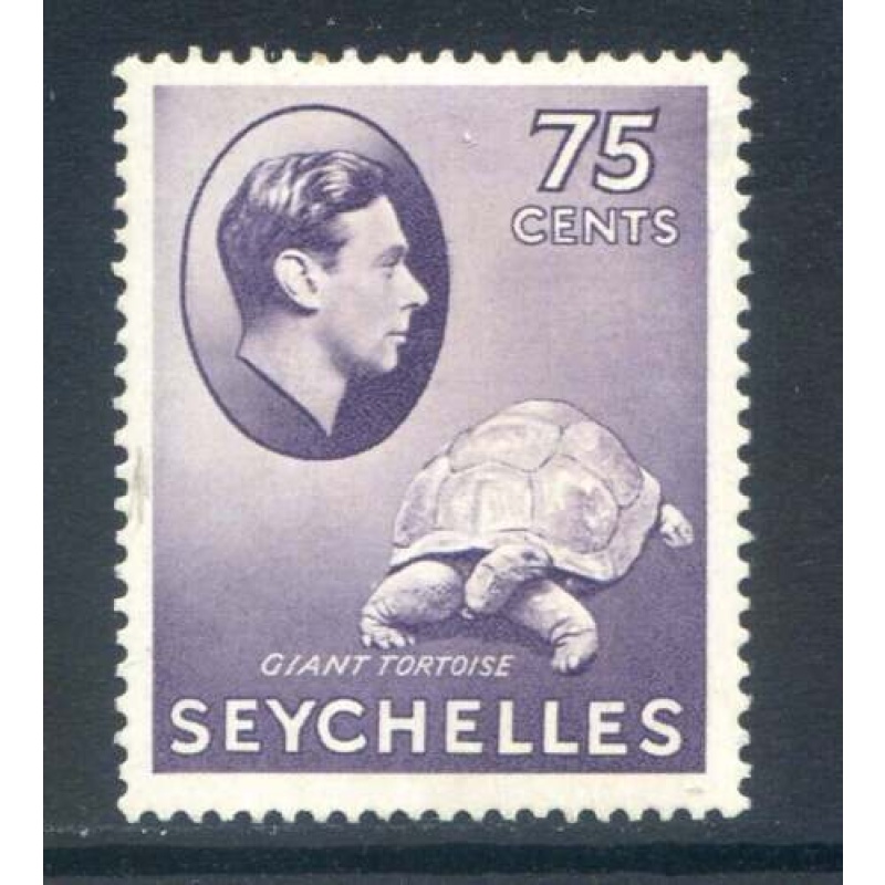 Seychelles 75c Deep Slate Lilac SG145a Mounted Mint