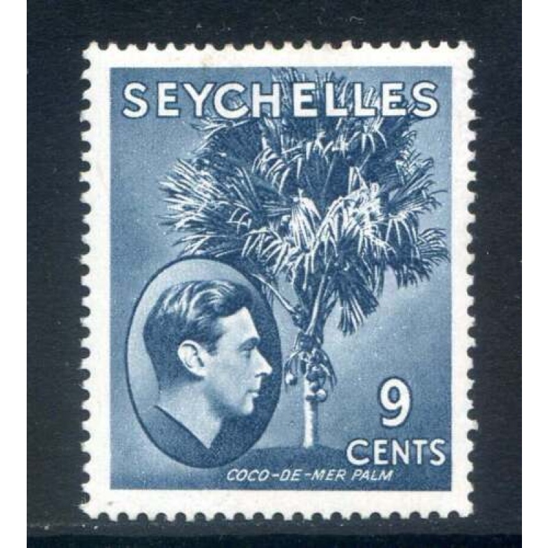 Seychelles 9c Grey Blue SG138ac Mounted Mint