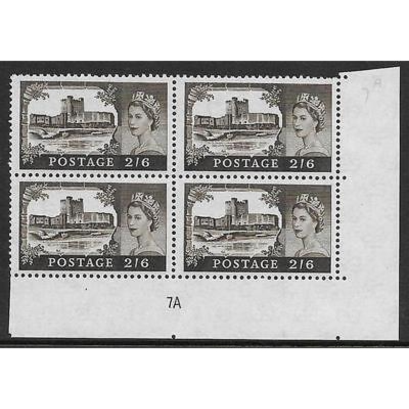 2 6 Bradbury Wilkinson Castles - Cylinder 7A UNMOUNTED MINT MNH