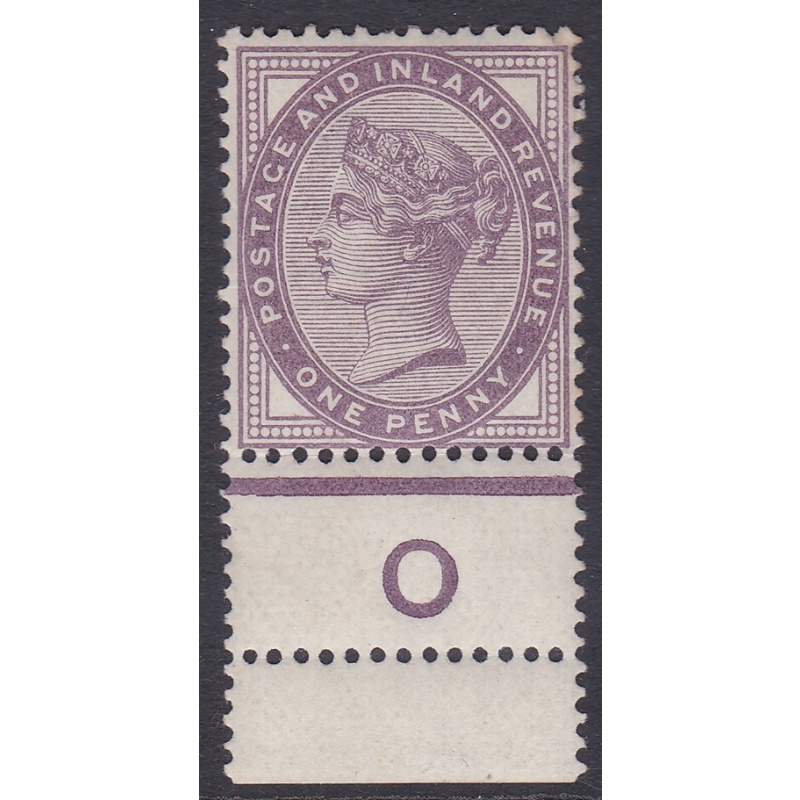 1d lilac control O perf single with extra row of perfs UNMOUNTED MINT