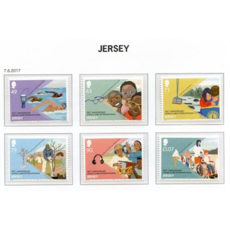 Jersey 2017 Lions Clubs Set SG2155 2160 Unmounted Mint