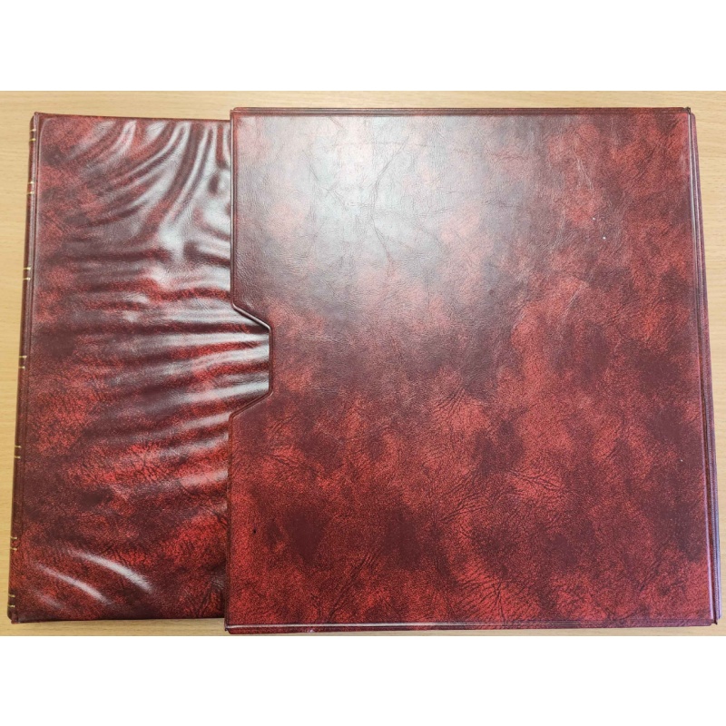 Duchy Red Booklet Album 22 rings with pages 20 pages and slipcase