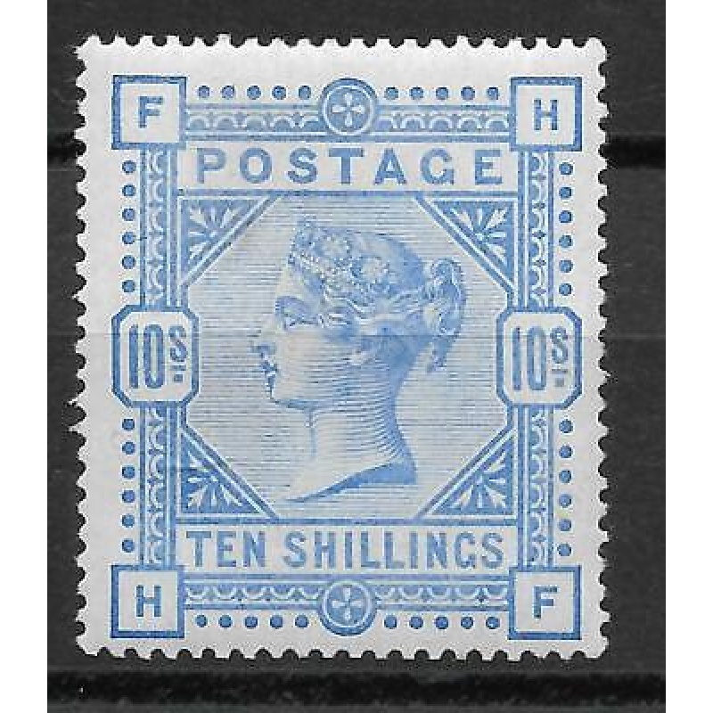 1883 Sg 183 10s Ultramarine Wmk Anchor Lettered H-F UNMOUNTED MINT