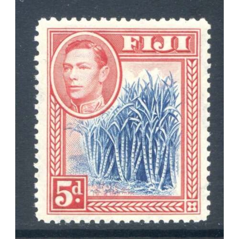 Fiji 5d Blue  Scarlet SG258 Mounted Mint